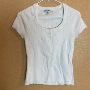 Tommy Hilfiger Women’s Vintage Short Sleeve White Basic Tee size medium